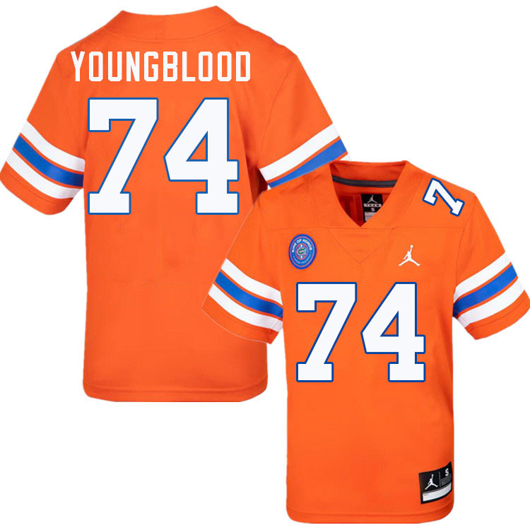 Jack Youngblood Florida Jersey,Florida Gators #74 Jack Youngblood Jersey Youth Uniforms-Retro Orange